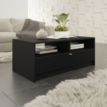 Salontafel TIRENO 40x100 cm zwart