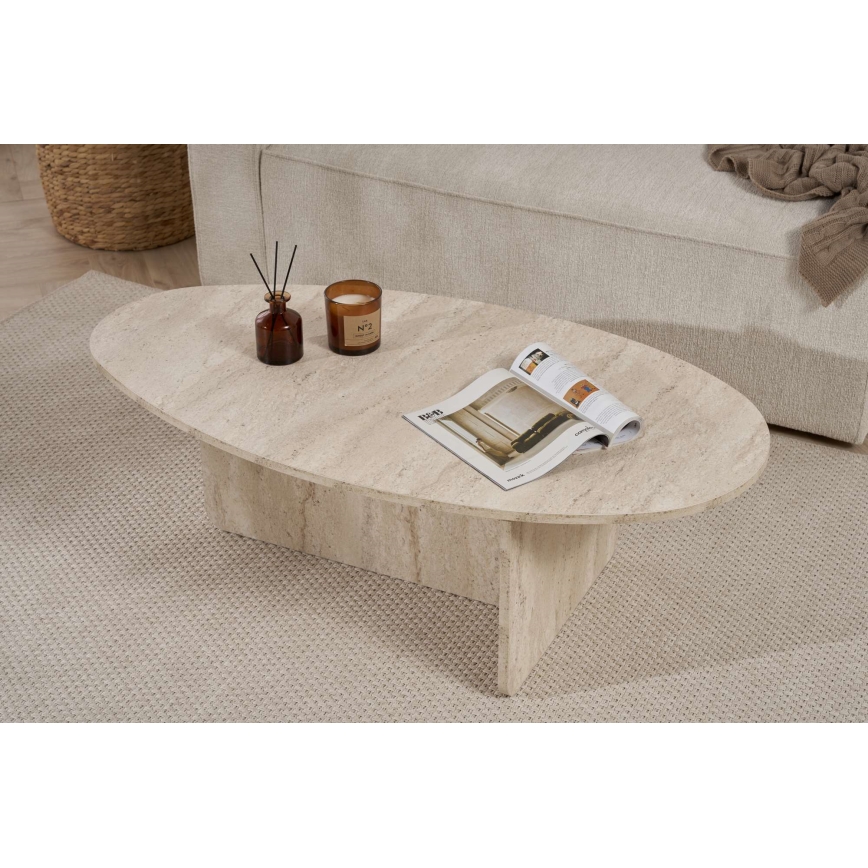 Salontafel VARUM 120 x 65 cm, beige