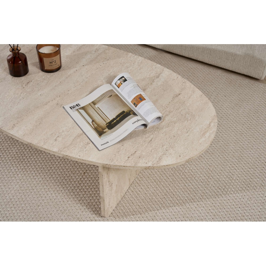 Salontafel VARUM 120 x 65 cm, beige