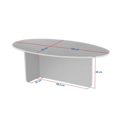 Salontafel VARUM 120 x 65 cm, beige