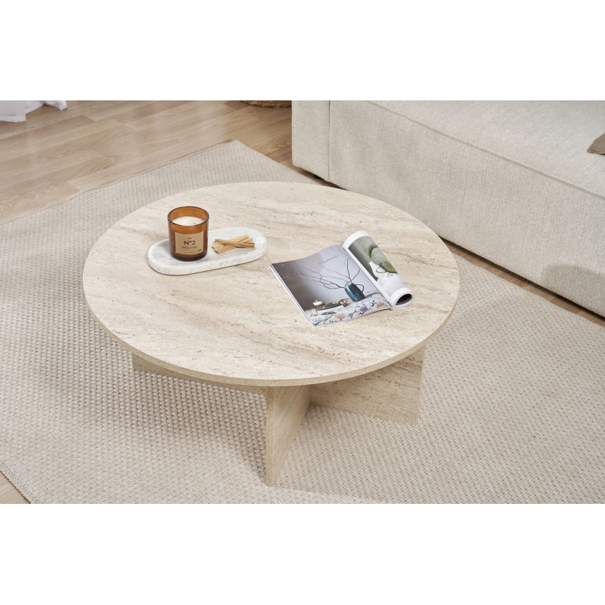 Salontafel VERUM Ø 90 cm beige