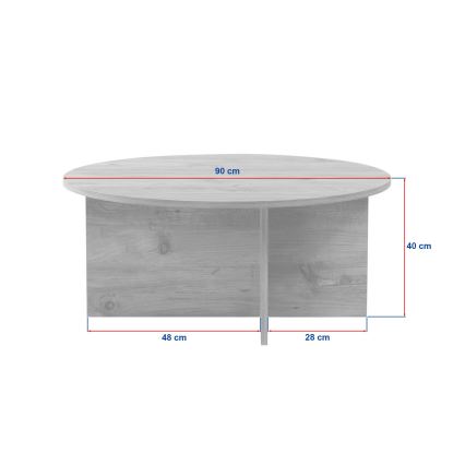 Salontafel VERUM Ø 90 cm beige