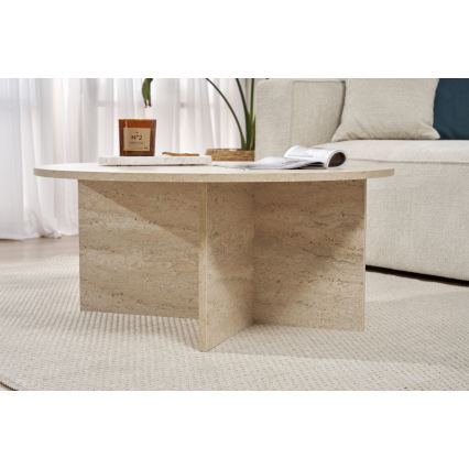 Salontafel VERUM Ø 90 cm travertijn