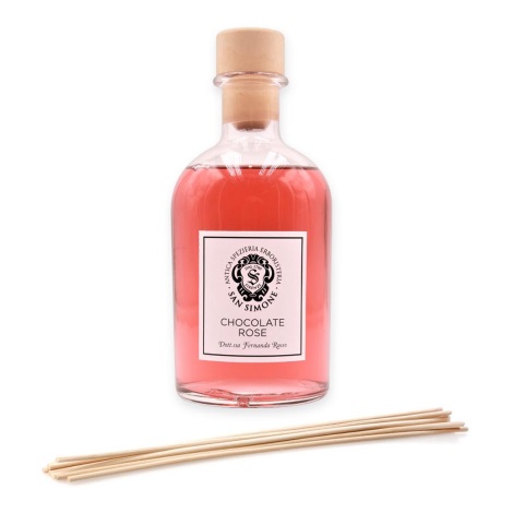 San Simone - Diffuseur de parfum avec bâtonnets ROSA CHOCOLAT 250 ml