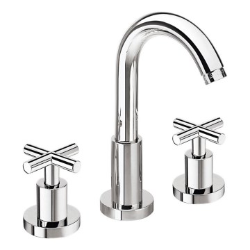Sapho - 3-gats wastafelmengkraan AXIA RETRO 23,8 cm glanzend chroom