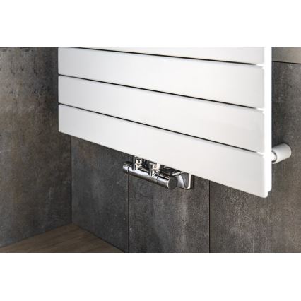 Sapho - Aansluitset ventielen voor middenaansluiting TWIN glanzend chroom