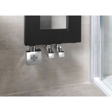 Sapho - Aansluitset voor hoekstopkranen CUBE 2 stuks glanzend chroom