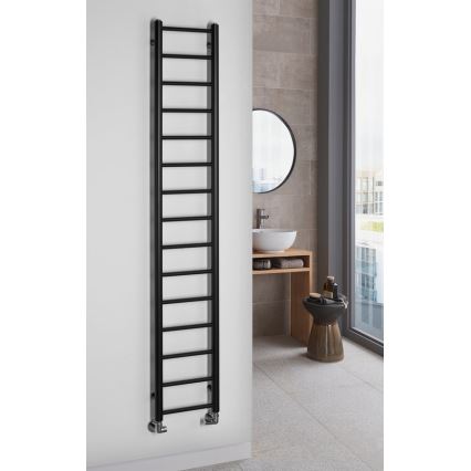 Sapho - Badkamerradiator DINA 335W 30x174 cm mat zwart
