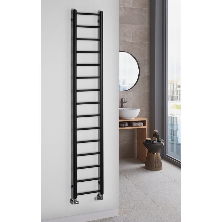 Sapho - Badkamerradiator DINA 335W 30x174 cm mat zwart