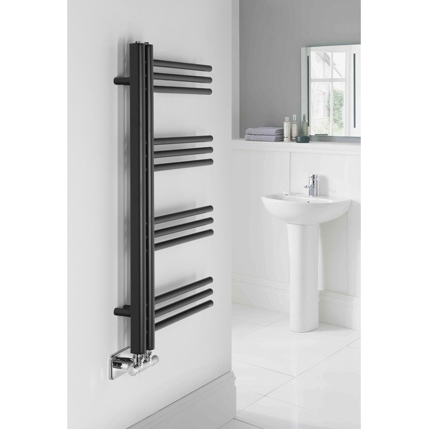 Sapho - Badkamerradiator DORLION 300W/230V 50x90 cm mat zwart