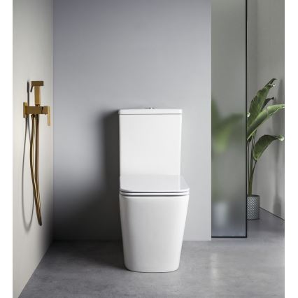 Sapho - Bidetmengkraan met handdouche voor inbouw CUBEMIX mat goud