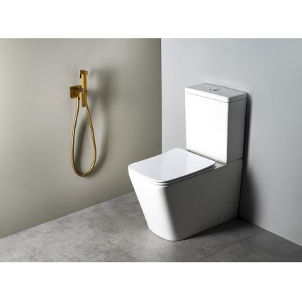 Sapho - Bidetmengkraan met handdouche voor inbouw CUBEMIX mat goud