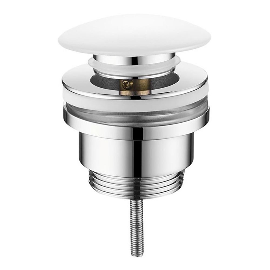 Sapho - Click-Clack wastafelafvoer Ø 6,4 cm keramiek/glanzend chroom