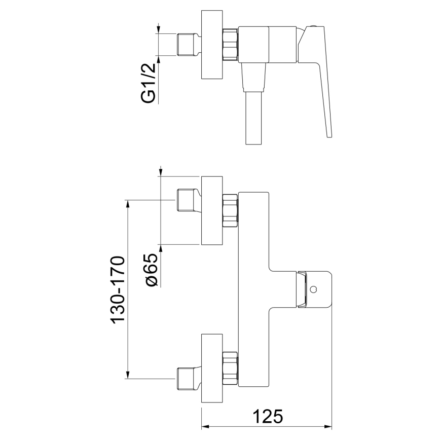 Sapho - Douchemengkraan TURSI glanzend chroom