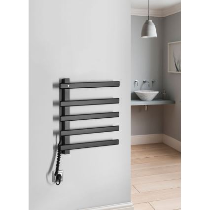 Sapho - Elektrische handdoekdroger ELCOR 63W 48x52 cm mat zwart