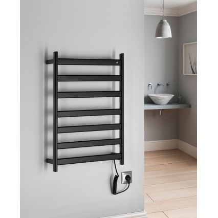 Sapho - Elektrische handdoekdroger ELIAS 105 W 73 x 49 cm mat zwart