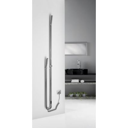 Sapho - DUOPASSO elektrische handdoekdroger met timer 45W 170x12 cm glanzend chroom