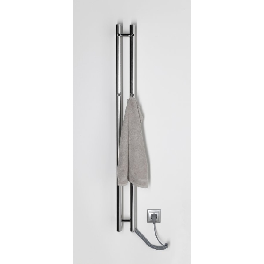 Sapho - Elektrische handdoekdroger PAPINADO 40W 120x11 cm glanzend chroom