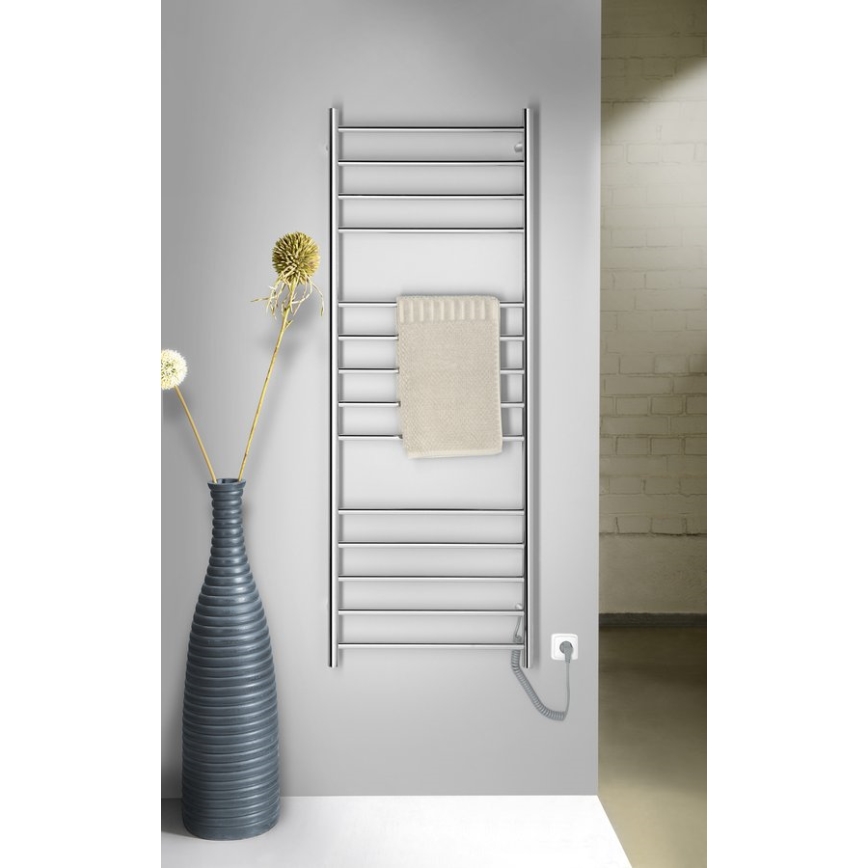Sapho - Elektrische handdoekhouder REDONDO 130W/230V 150 cm glanzend chroom rechts rond