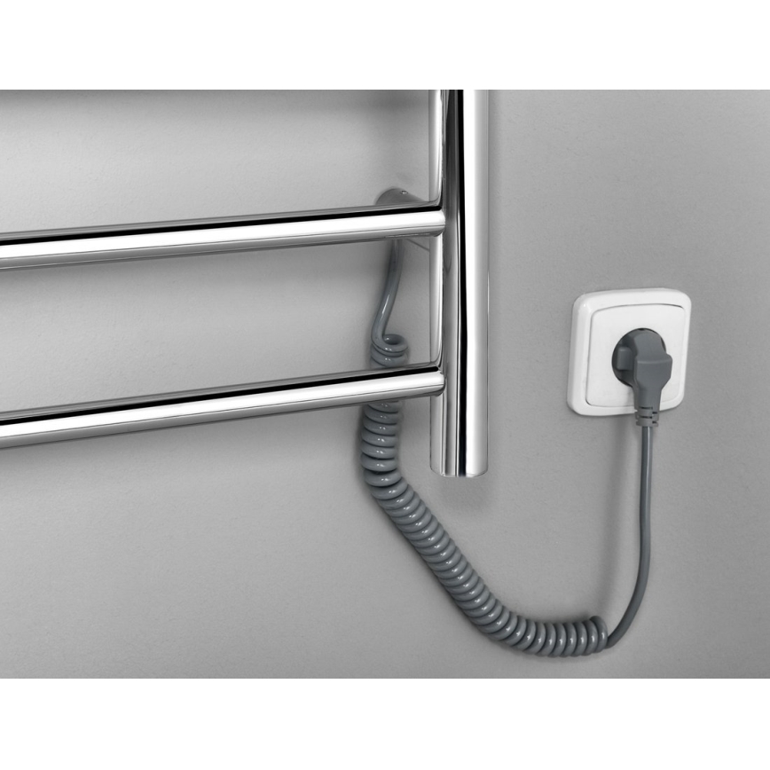 Sapho - Elektrische handdoekhouder REDONDO 130W/230V 150 cm glanzend chroom rechts rond