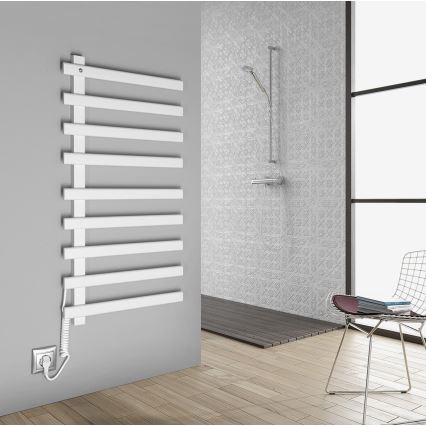 Sapho - Elektrische handdoekradiator ELCOR 128W 92x48 cm mat wit
