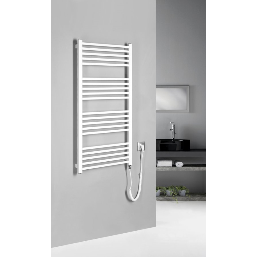 Sapho - Elektrische handdoekradiator METRO-E 400W/230V 50x106 cm wit