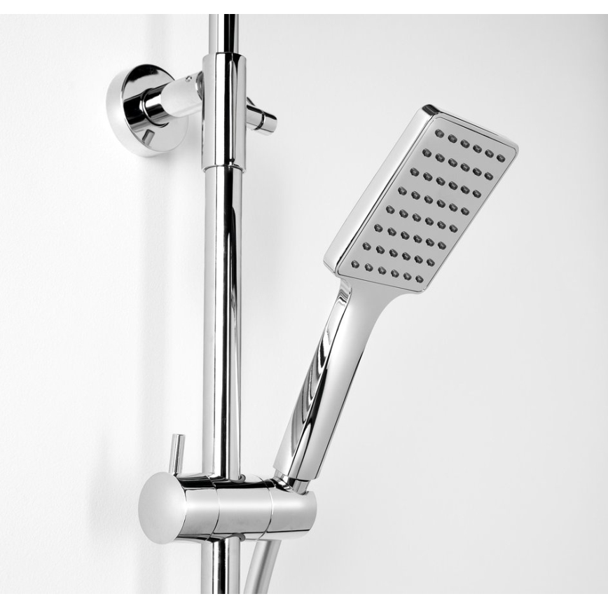 Sapho - Ensemble de douche avec mitigeur CUBEMIX, chrome brillant