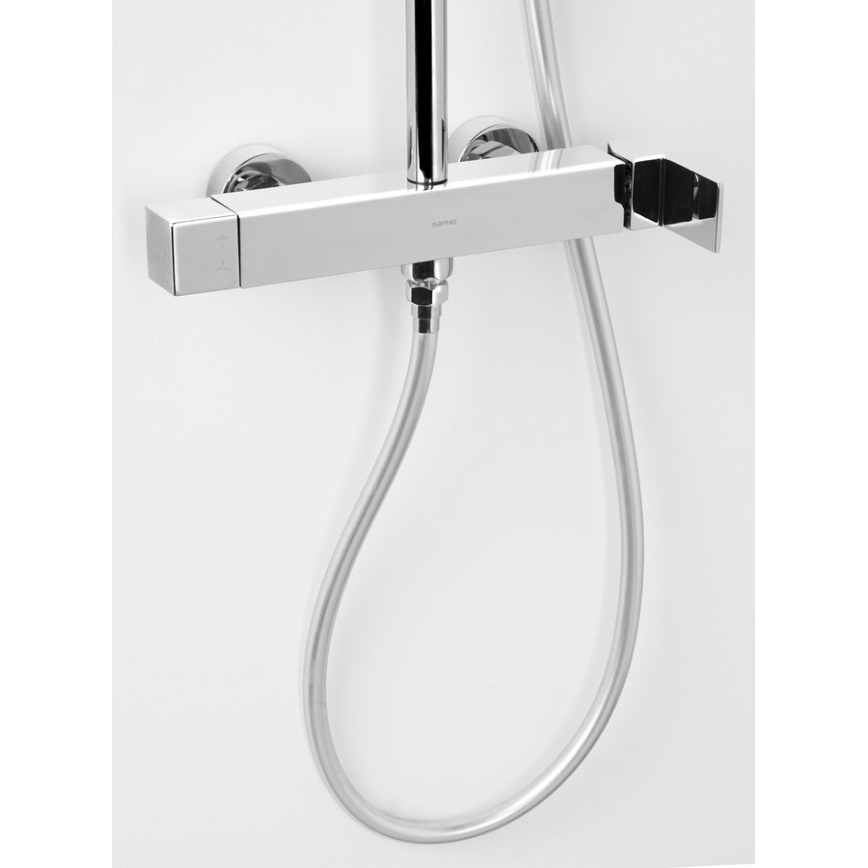 Sapho - Ensemble de douche avec mitigeur CUBEMIX, chrome brillant
