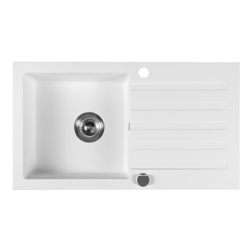 Sapho - Évier de cuisine 78x44 cm granit/blanc