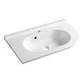 Sapho - Hoek-inbouwwastafel PULSE 75x43 cm marmer/wit