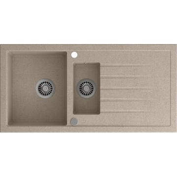 Sapho - Keukenspoelbak 100x50 cm graniet/beige