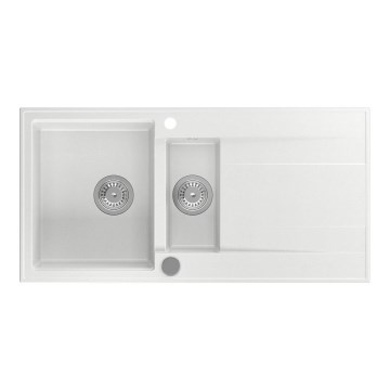 Sapho - Keukenspoelbak 100x50 cm graniet/wit