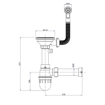 Sapho - Keukenspoelbak 77x44 cm graniet/beige
