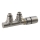 Sapho - Kit thermostatique pour raccordement central TWIN, inox mat