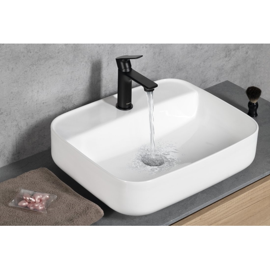 Sapho - Kraan voor wastafel PAX 16,5 cm mat zwart