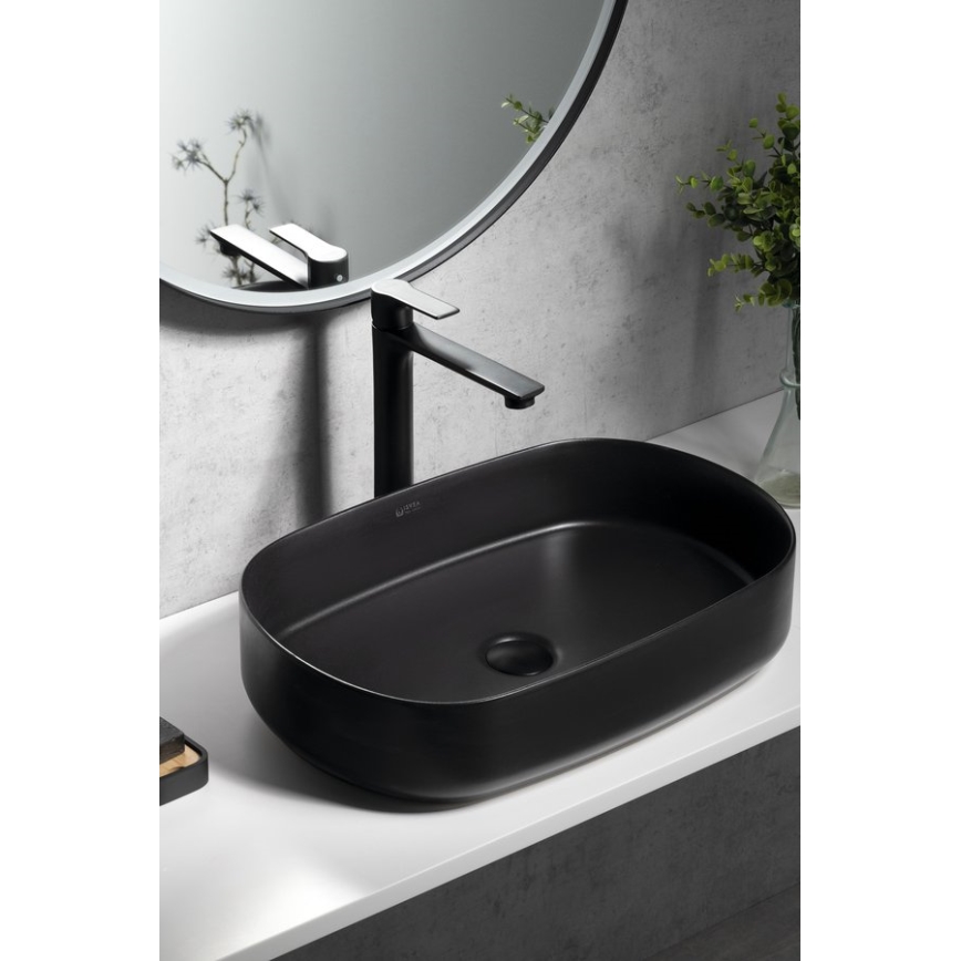 Sapho - Kraan voor wastafel PAX 31,5 cm mat zwart