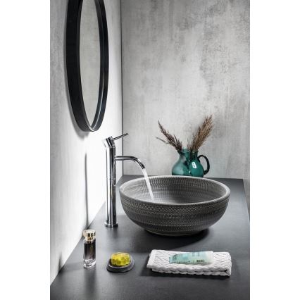 Sapho - Lavabo à poser PRIORI Ø 41 cm céramique/gris