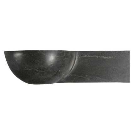 Sapho - Lavabo d'angle suspendu BLOK 40x23 cm droit/anthracite
