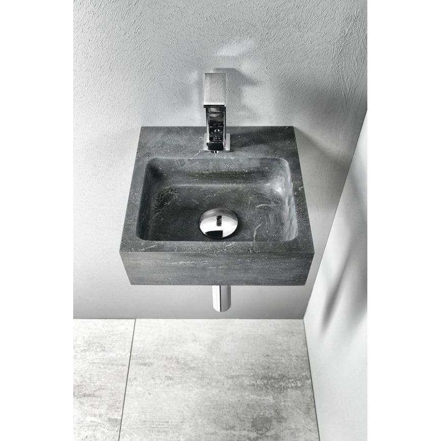 Sapho - Lavabo mural BLOK 30 x 30 cm anthracite