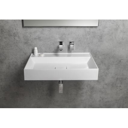 Sapho - Lavabo suspendu GODIVA 68x44 cm marbre/blanc