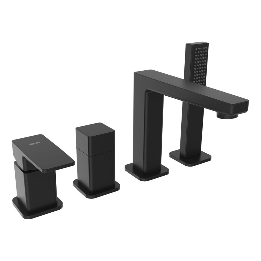 Sapho - Mitigeur de baignoire 4 trous TURSI noir mat