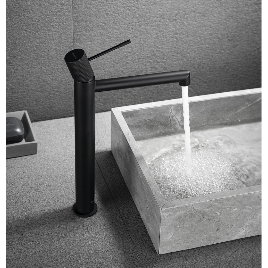 Sapho - Mitigeur de lavabo SOLARIS 32 cm noir mat