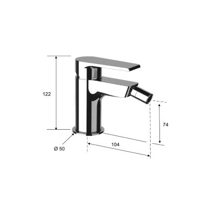 Sapho - Mitigeur pour bidet KAI 12 cm noir mat