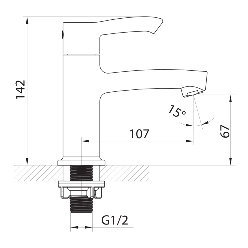 Sapho - Mitigeur pour lavabo SMALL 14 cm chromé brillant