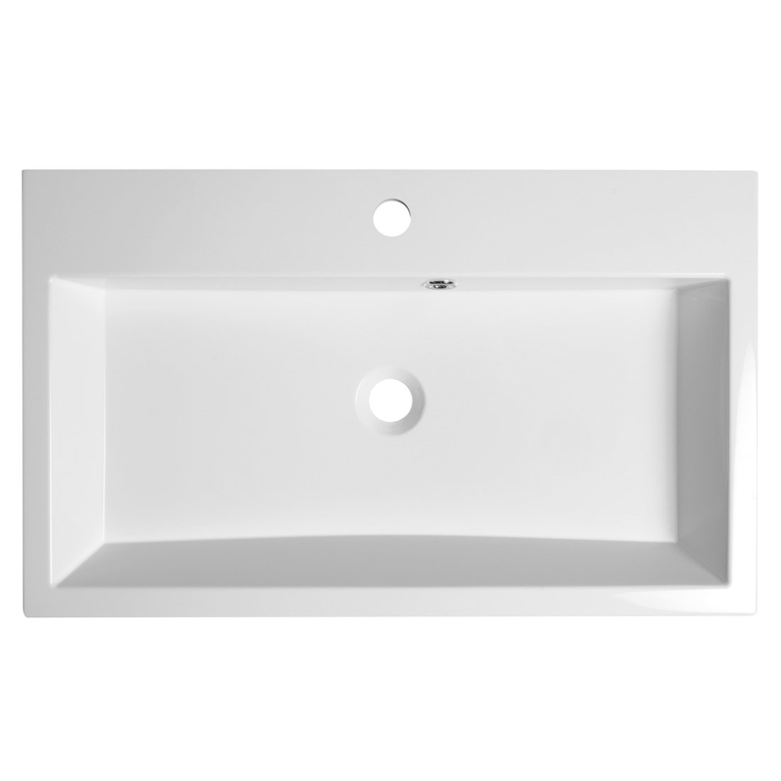 Sapho - Opbouwwastafel ORINOKO 70x42 cm marmer/wit