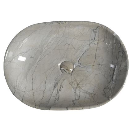 Sapho - Opzetwastafel DALMA 59x42 cm keramiek/grijs