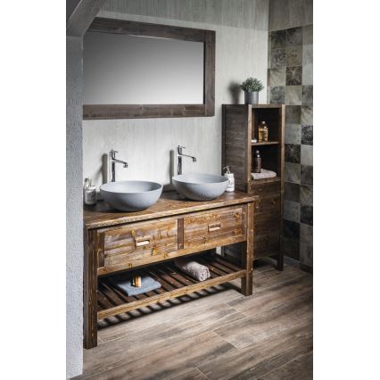 Sapho - Opzetwastafel FORMIGO Ø 39 cm beton/matgrijs