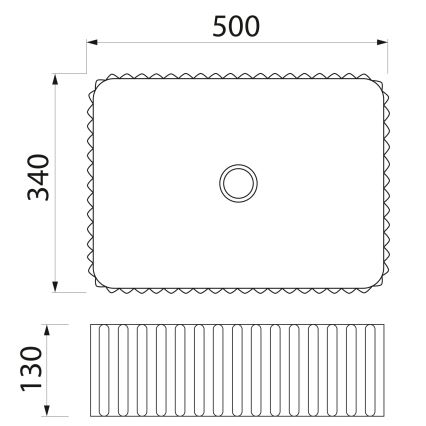 Sapho - Opzetwastafel PICOBELLO 50x34 cm keramiek/wit