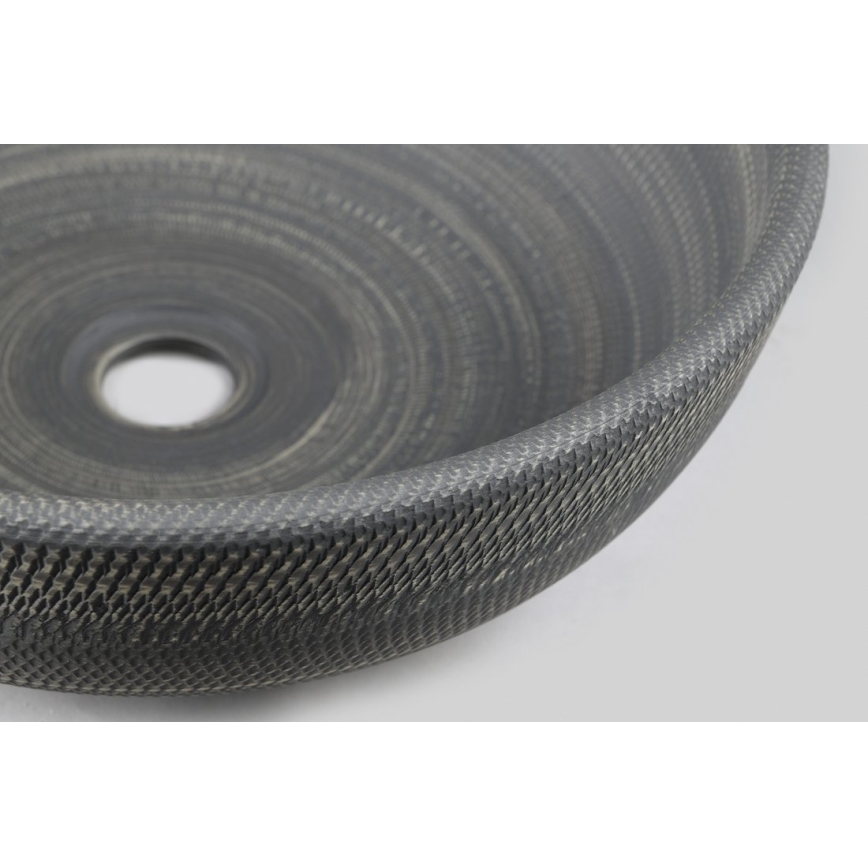 Sapho - Opzetwastafel PRIORI Ø 41 cm keramiek/grijs