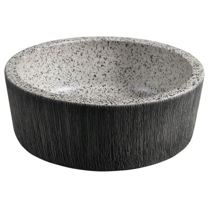 Sapho - Opzetwastafel PRIORI Ø 41 cm wit/grijs